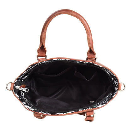 Chocolate Ladies Bag | Cotton & Leather Handbag for Women – MERCHENTUS INDIA