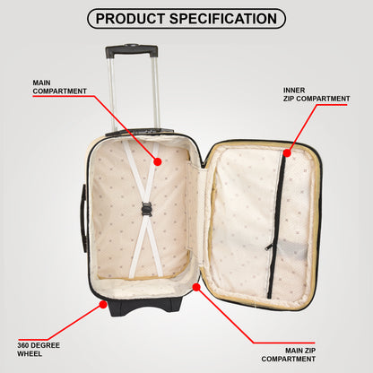OXFORD JUTE TROLLEY BAG COMBO (Set of 2) – Jute & Leather Blend Travel Trolleys