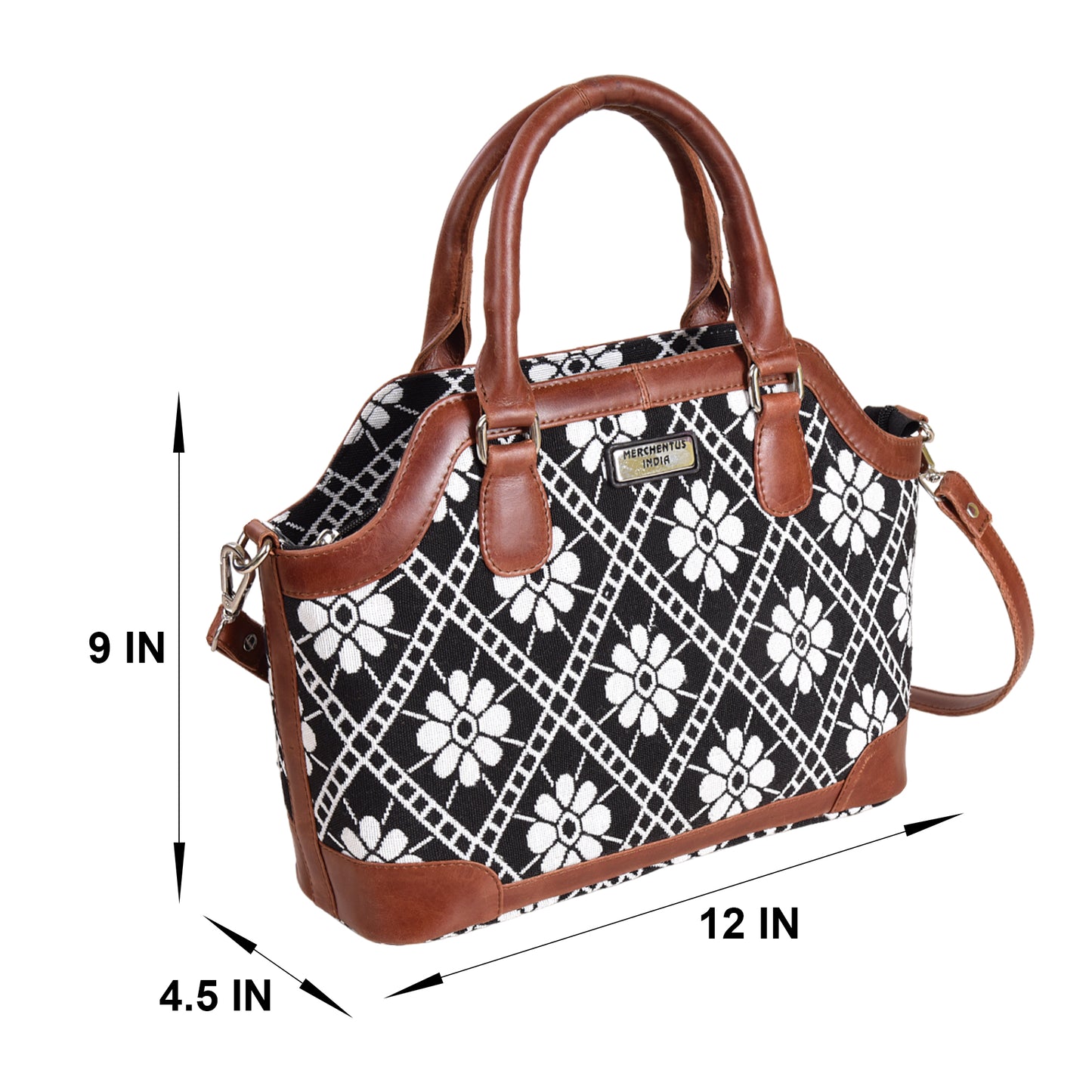 Chocolate Ladies Bag | Cotton & Leather Handbag for Women – MERCHENTUS INDIA