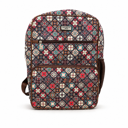 Premium Polyester Printed Backpack for Men & Women | Stylish Laptop Backpack | Lightweight, Durable & Spacious Daily Use Bag